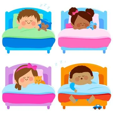 Children sleeping. Vector illustration Stock Illustration
