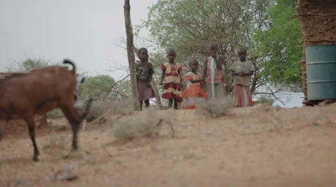 Children in small village 動画素材 59796345