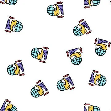 Children social problem vector seamless pattern Stock Illustration
