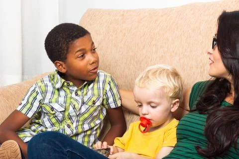 Children speaking Stock Photos