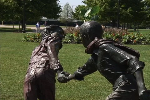 Children statue Stock Footage 948248