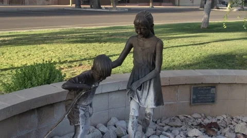 Children Statue Video stock 199561160