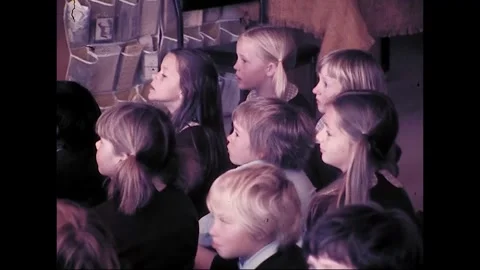 Children Study in Australian Classroom, 1979 Vídeo Stock 338232480