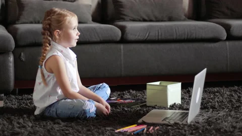 Children study online Stock-Footage 130348233