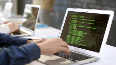 Children Studying Program Coding Stock Footage 141983717