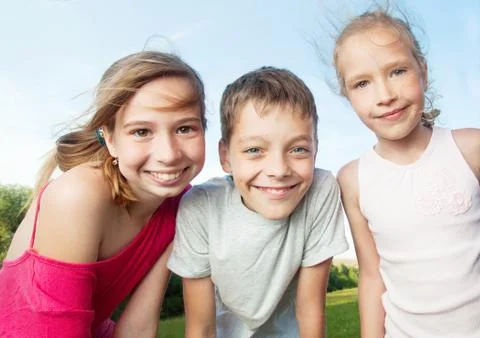 Children at summer Stock Photos