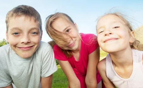 Children at summer Stock Photos