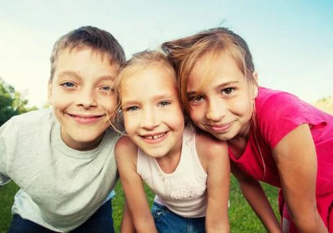 Children at summer Stock Photos