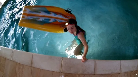 Children swimming Stock Footage 100826364