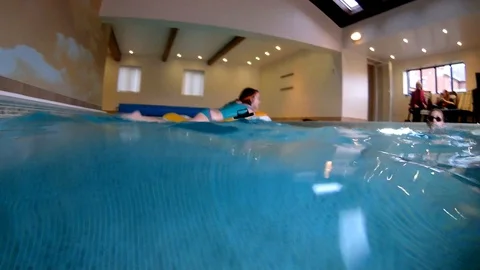Children swimming Stock Footage 100826383
