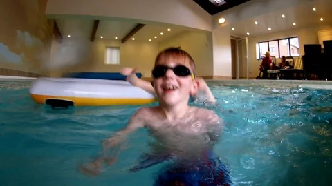Children swimming Stock Footage 100826615