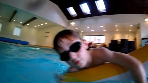 Children swimming Stock Footage 100826690