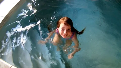 Children swimming Stock Footage 100826773