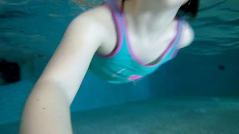 Children swimming Stock Footage 100827031