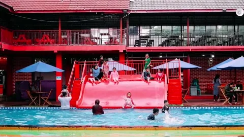 Children swimming Stock Footage 303141258
