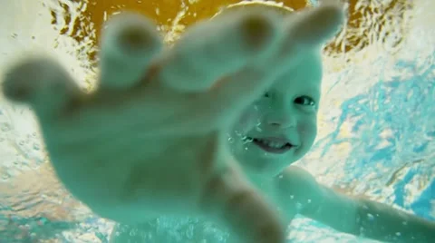 Children at a swimming pool Video stock 11859572