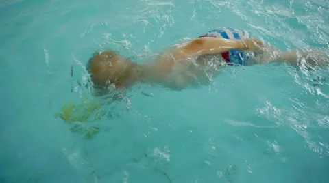 Children at a swimming pool Video stock 11859690
