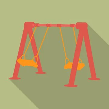 Children swing icon. Vector illustration Stock Illustration