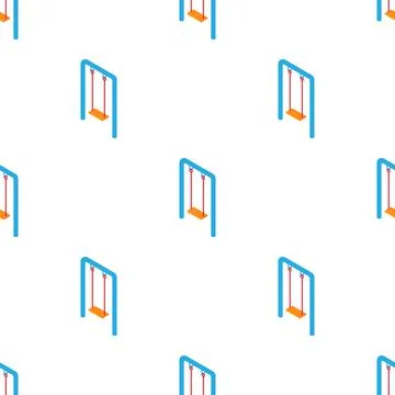 Children swing pattern seamless vector Stock Illustration