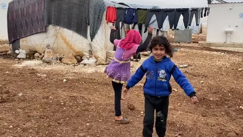 Children of the Syrian war Stock Footage 125765495