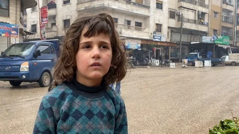 Children of the Syrian war Video stock 125765526