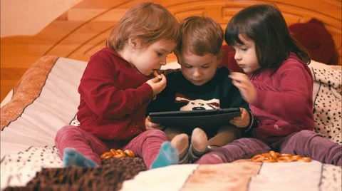 Children with tablet 스톡 동영상 47248713