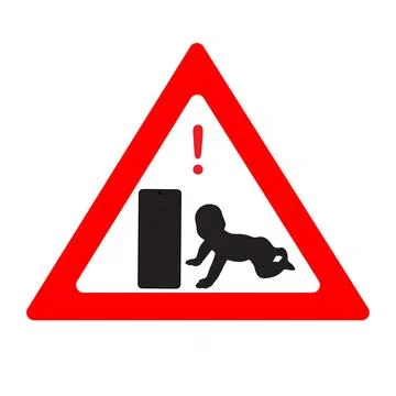 Children technology safety Stock Illustration