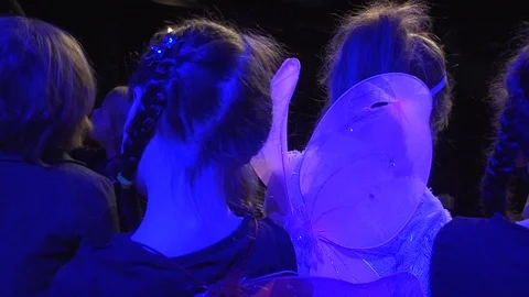 Children in the theater are preparing for performance Stock-Footage 101968565