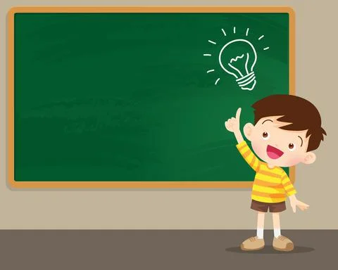 Children thinking idea Stock Illustration