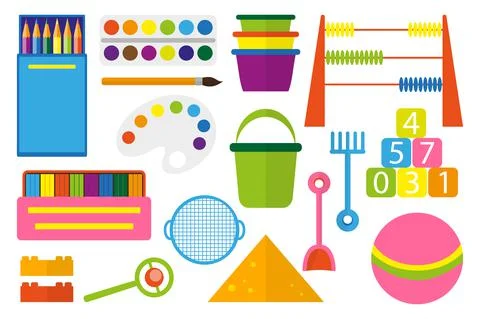 Children toy logic develop creative active game Stock Illustration