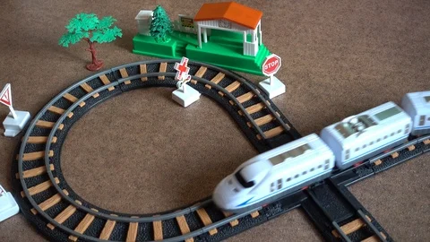Children Train Game Video Stock Footage 89247475