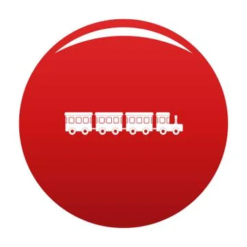 Children train icon vector red Illustrazione stock