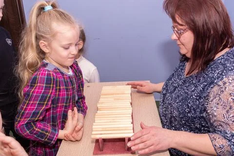 Children at the training master class. Stock Photos