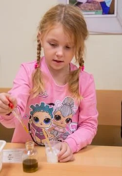 Children at the training master class. Stock Photos