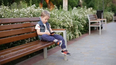 Children use gadgets. Stock Footage 130003517