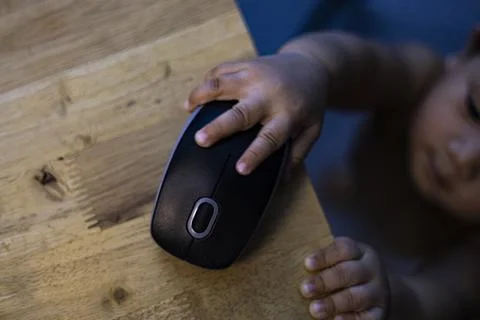 Children Use A Mouse Stock Photos