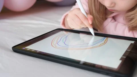 Children use tablet Stock-Footage 201201833