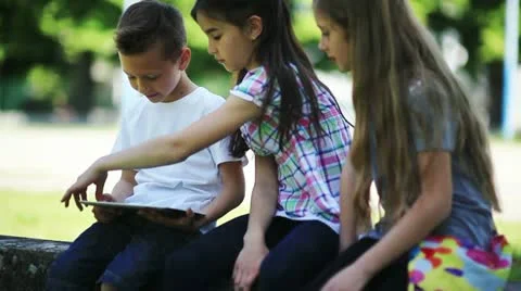 Children using PC tablet and mobile phone; Full HD Photo JPEG Stock Footage 11955200