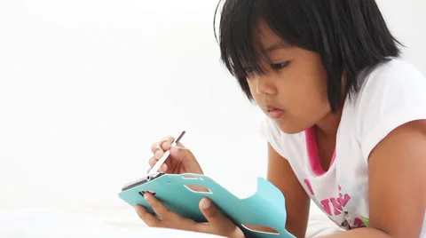 Children using tabled Stock Footage 33421602