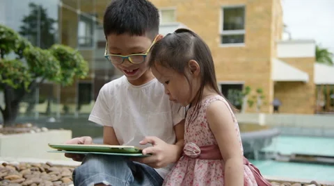Children using a tablet computer Stock Footage 67301950