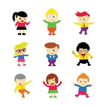Children vector cartoon Stock Illustration