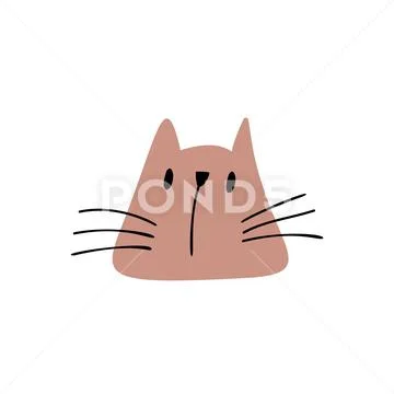 Cute Cats Collection, Vector Icons, Hand Drawn Illustrations