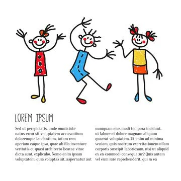 Children vector set Stock Illustration