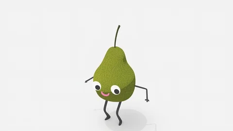 Children video animation, dancing Pear	 Stock Footage 99437680