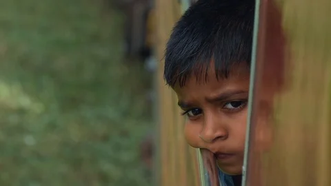 Children waiting Stock Footage 102330838