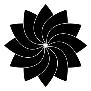 Children wind vane. Black and white simple flat vector illustration Stock Illustration