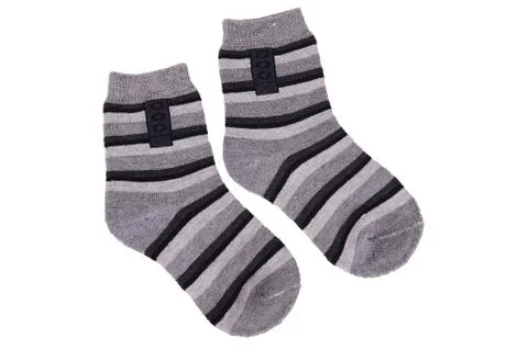 Children&amp;#39;s socks isolated on white background Stock Photos