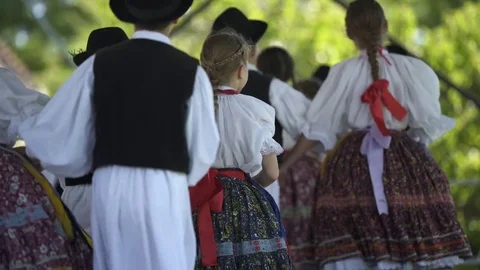 Childrenfolk dance group Stock Footage 77579557
