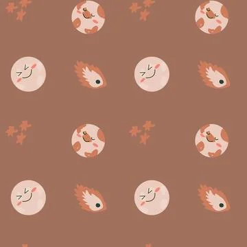 Childrens adventure pattern with cosmic objects and galaxy elements, cute Stock Illustration