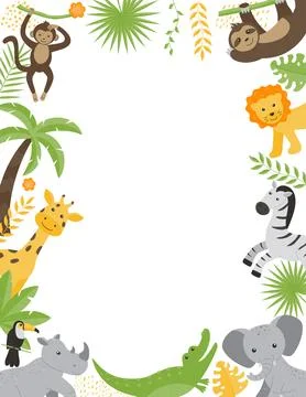 Children's animal frame. Stock Illustration